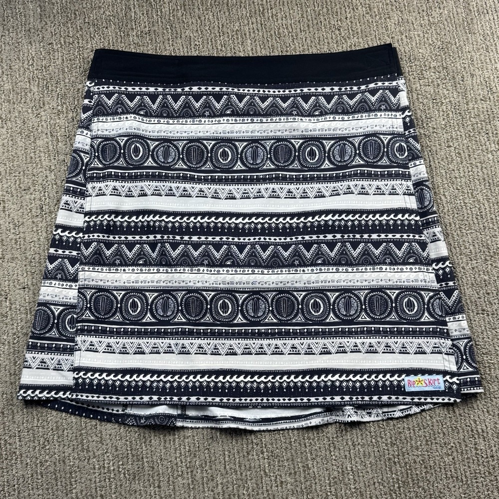 Rip Skirt Womens L Length 1 Hawaii Wrap Skirt Swim Cover Up Black White Aztec